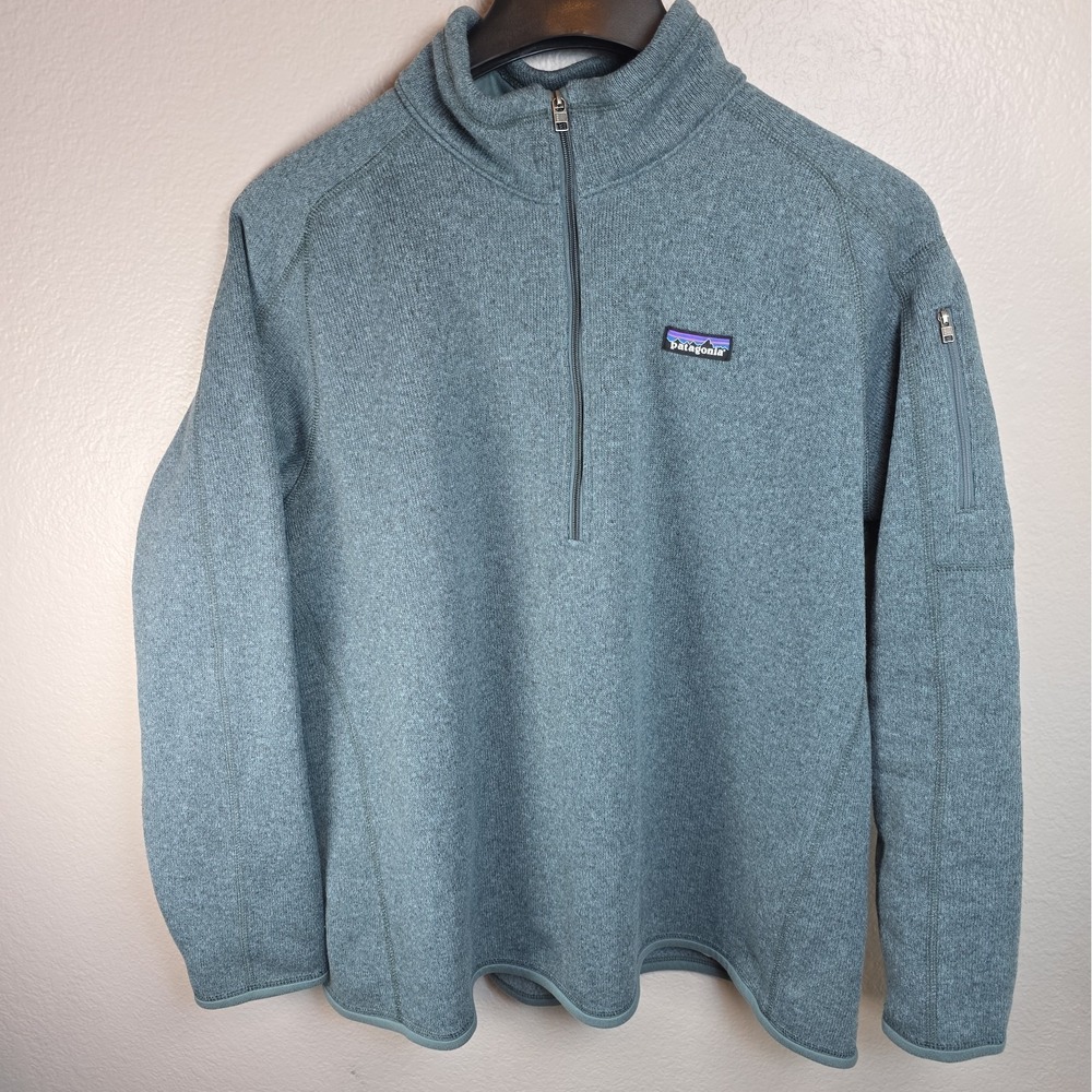 Patagonia Women's Dark Grey Sweater 1/4 Zip Fleece Pullover Jacket Sz XXL Gray